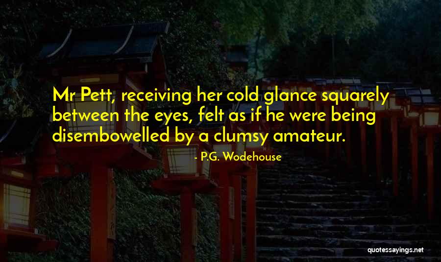 Cold Eyes Quotes By P.G. Wodehouse Cold Eyes Quotes By P.G. Wodehouse