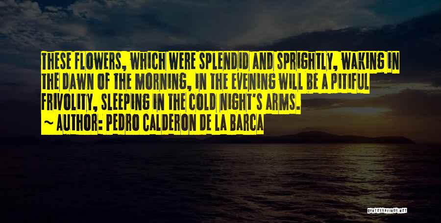 Cold Morning Quotes By Pedro Calderon De La Barca