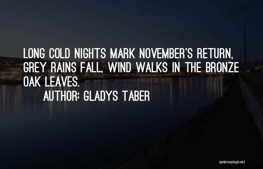 Cold Nights Quotes By Gladys Taber