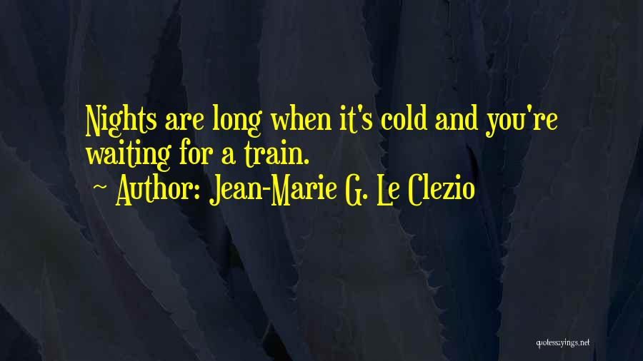 Cold Nights Quotes By Jean-Marie G. Le Clezio