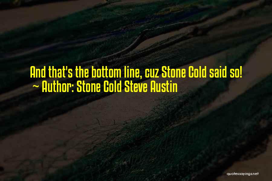 Cold Stone Steve Austin Quotes By Stone Cold Steve Austin