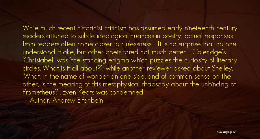 Coleridge Christabel Quotes By Andrew Elfenbein