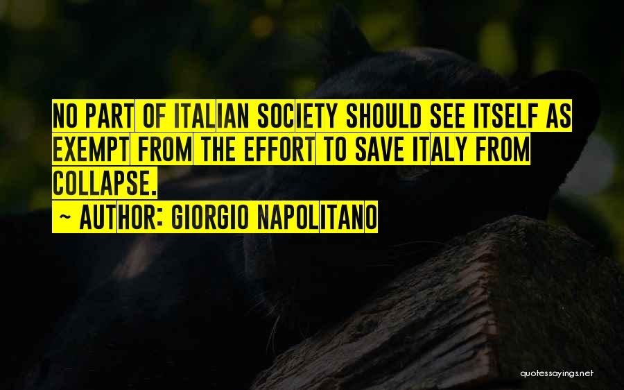 Collapse Of Society Quotes By Giorgio Napolitano