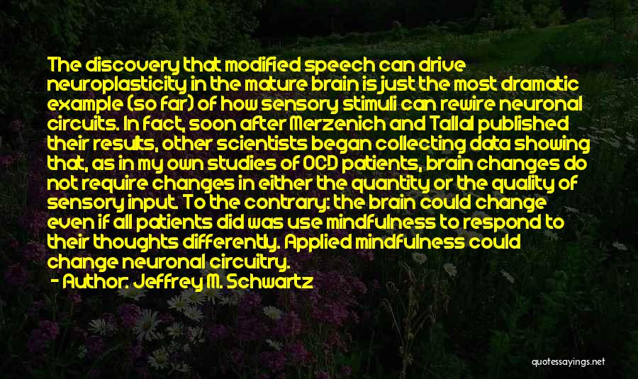 Collecting Thoughts Quotes By Jeffrey M. Schwartz