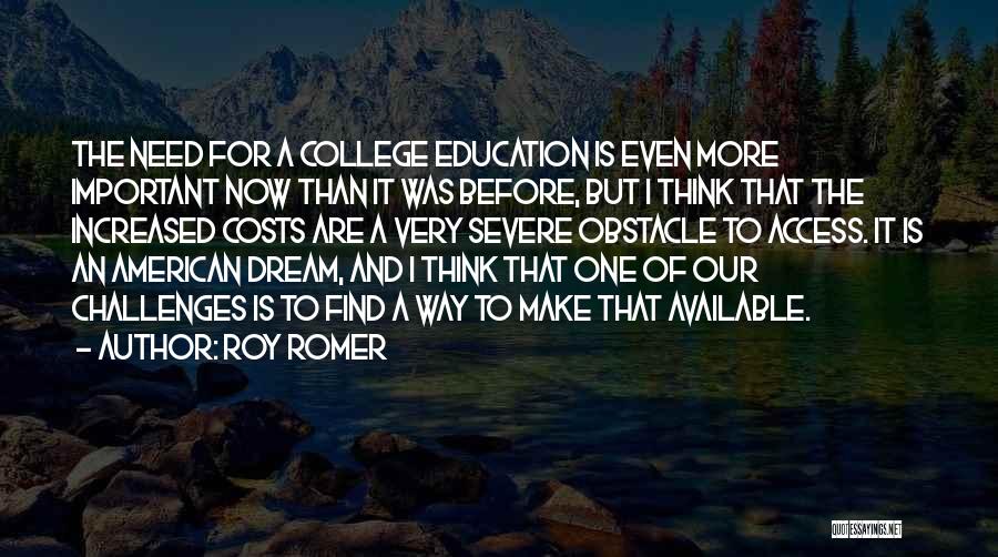 College Access Quotes By Roy Romer