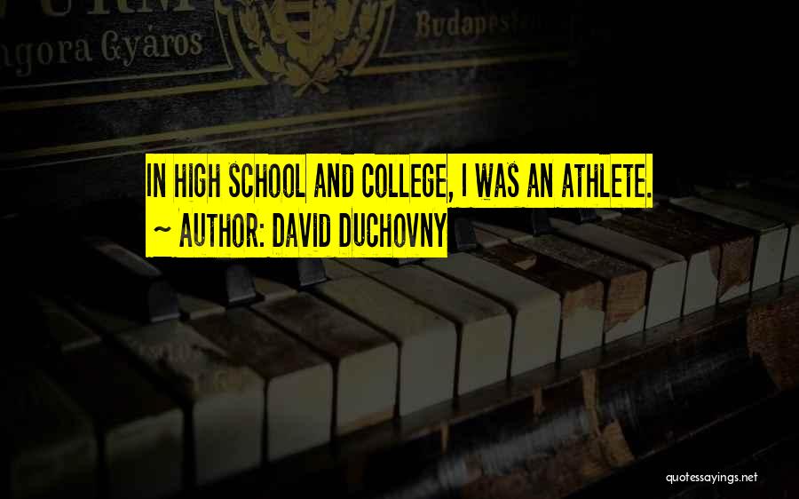 College And High School Quotes By David Duchovny