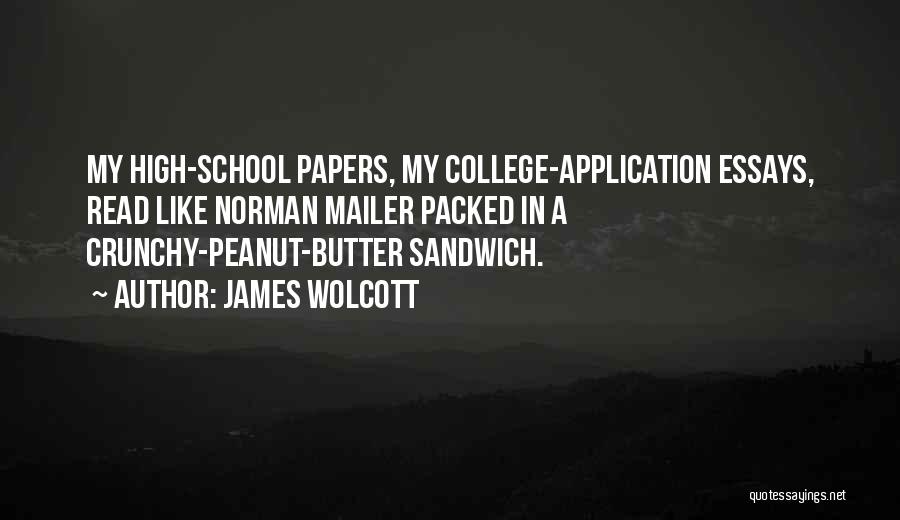 College Application Essays Quotes By James Wolcott