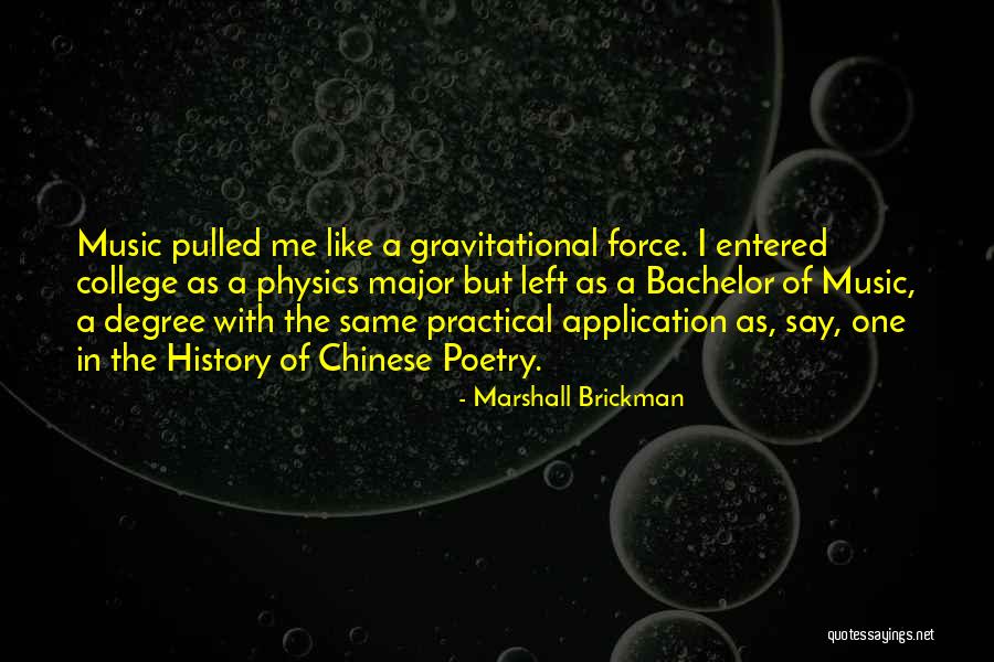 College Application Quotes By Marshall Brickman