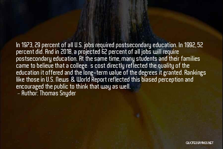 College Cost Quotes By Thomas Snyder