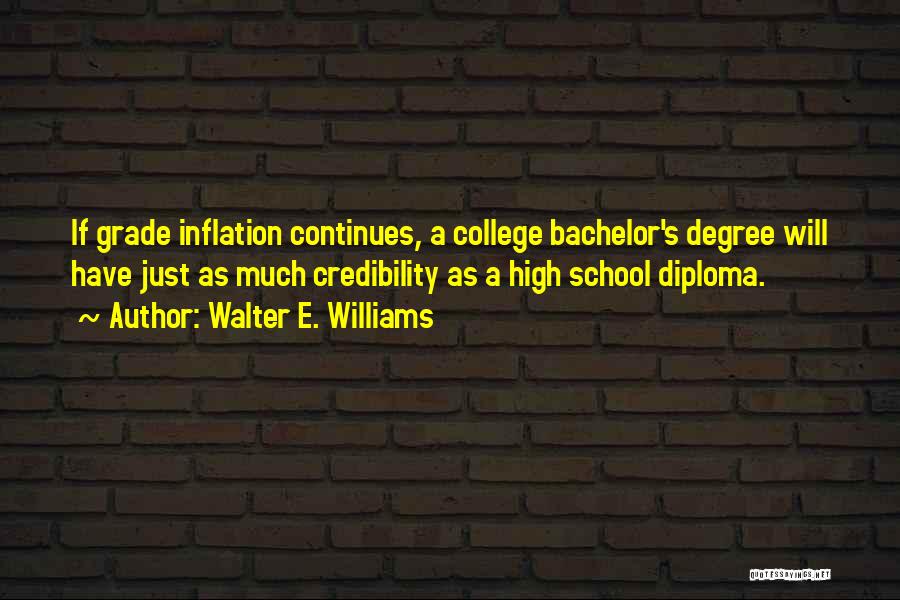 College Diploma Quotes By Walter E. Williams