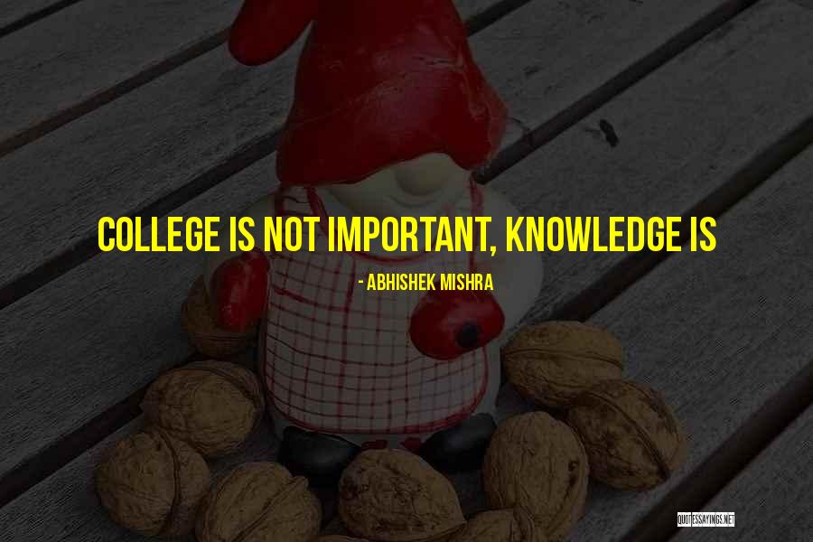 College Education Is Important Quotes By Abhishek Mishra