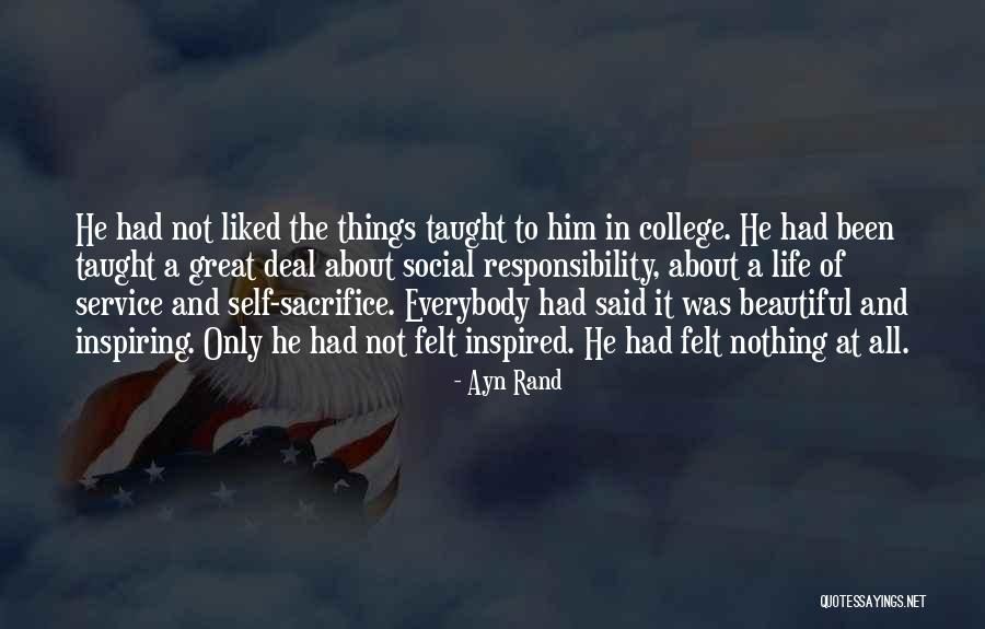 College Inspiring Quotes By Ayn Rand College Inspiring Quotes By Ayn Rand