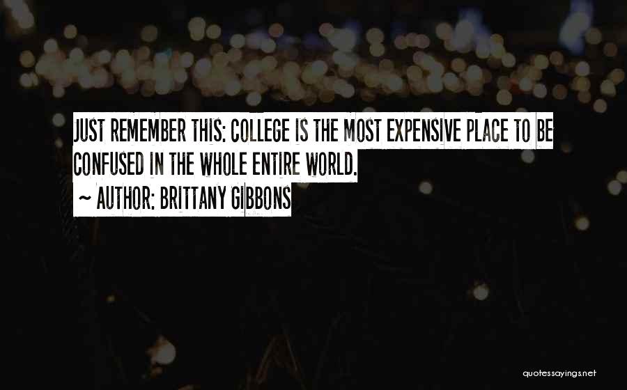 College Is A Place Where Quotes By Brittany Gibbons