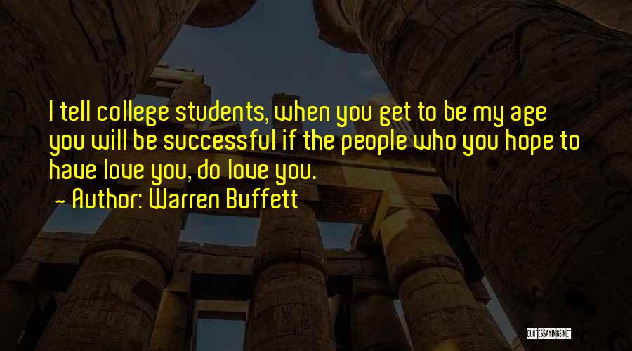 College Love Quotes By Warren Buffett