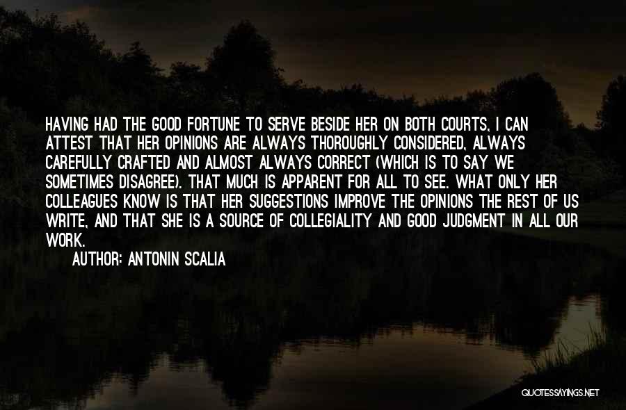 Collegiality Quotes By Antonin Scalia