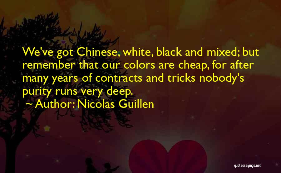 Color And Black And White Quotes By Nicolas Guillen