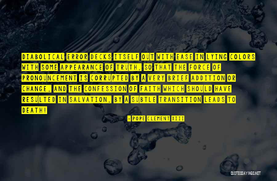 Color Of Death Quotes By Pope Clement XIII Color Of Death Quotes By Pope Clement XIII
