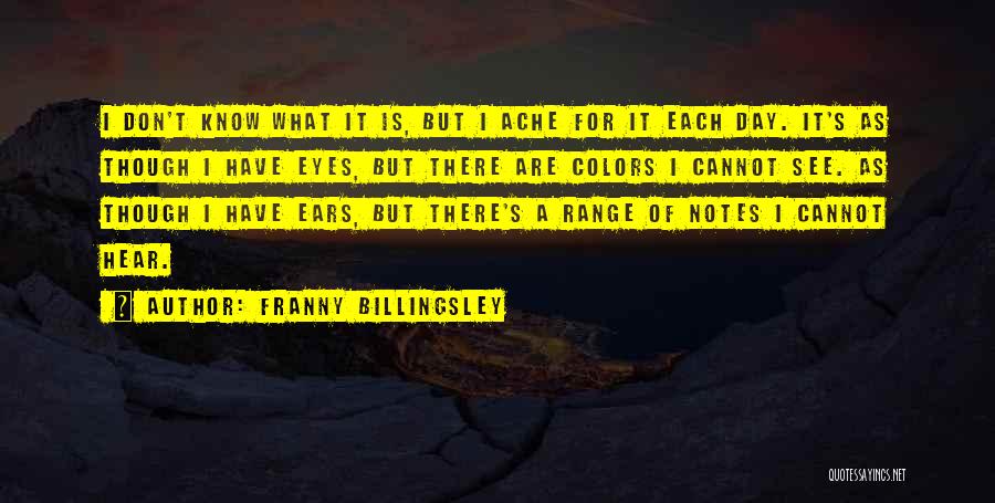 Colors Day Quotes By Franny Billingsley