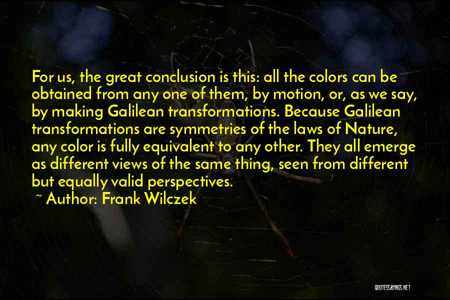 Colors Of Nature Quotes By Frank Wilczek