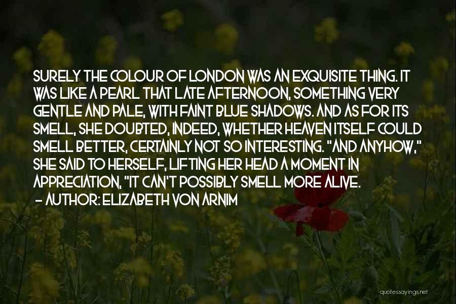 Colour Blue Quotes By Elizabeth Von Arnim