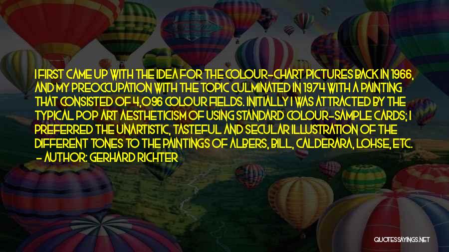 Colour Chart Quotes By Gerhard Richter