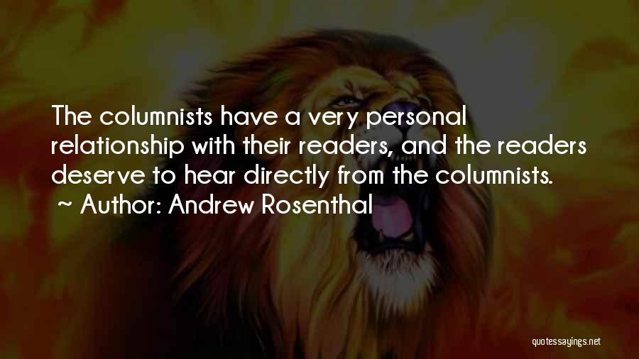 Columnists Quotes By Andrew Rosenthal