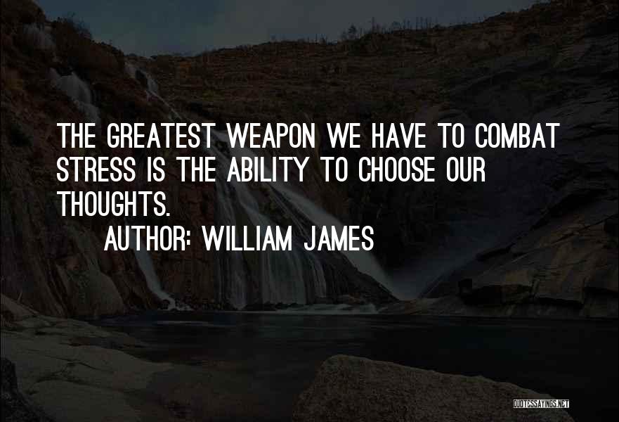 Combat Stress Quotes By William James