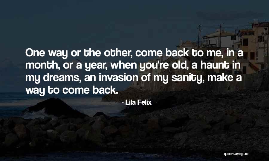 Come Back To Haunt You Quotes By Lila Felix