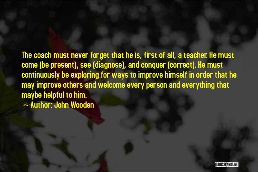 Come Correct Quotes By John Wooden