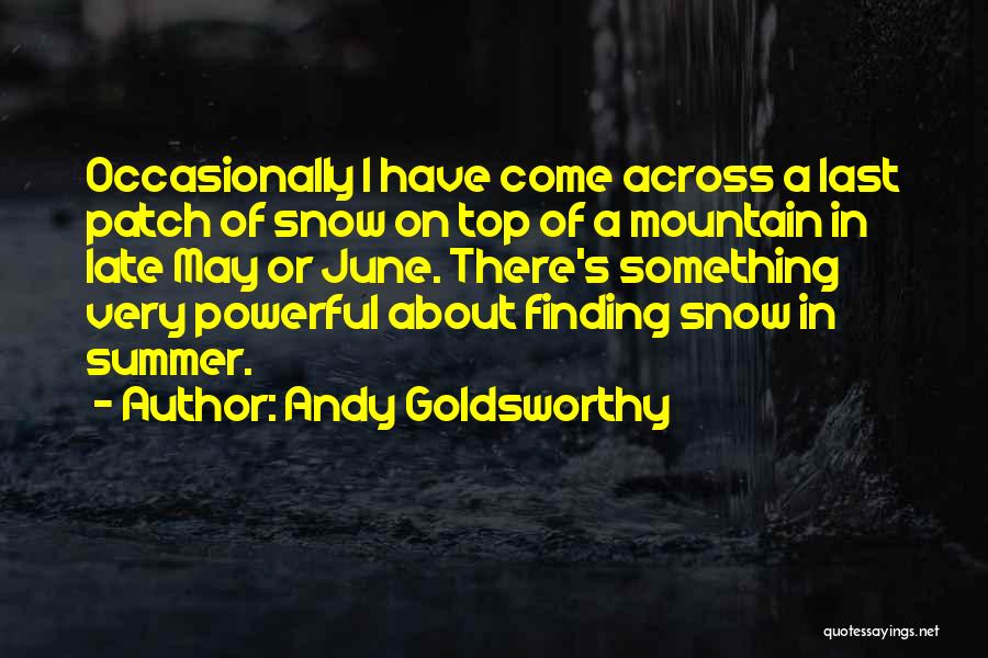 Come On Summer Quotes By Andy Goldsworthy