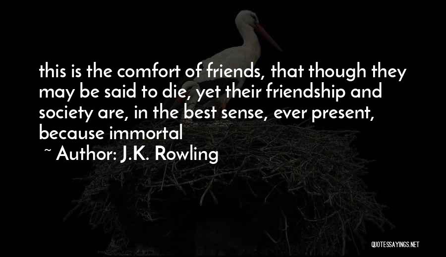 Comfort And Friends Quotes By J.K. Rowling