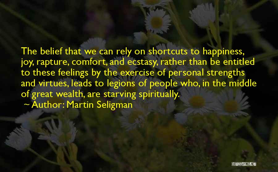 Comfort And Happiness Quotes By Martin Seligman