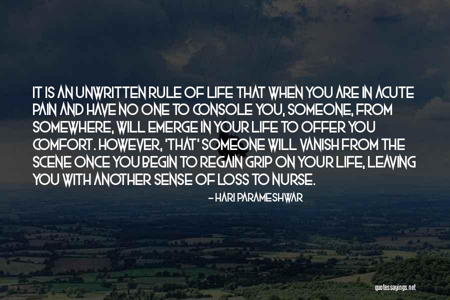Comfort And Loss Quotes By Hari Parameshwar Comfort And Loss Quotes By Hari Parameshwar