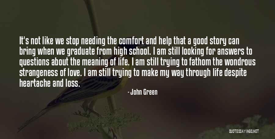 Comfort And Loss Quotes By John Green Comfort And Loss Quotes By John Green