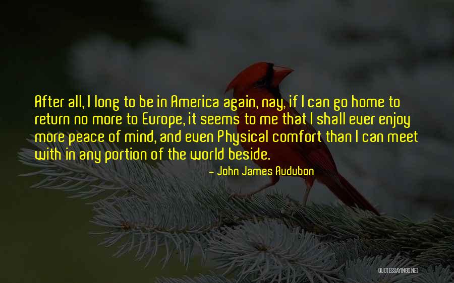 Comfort And Peace Quotes By John James Audubon