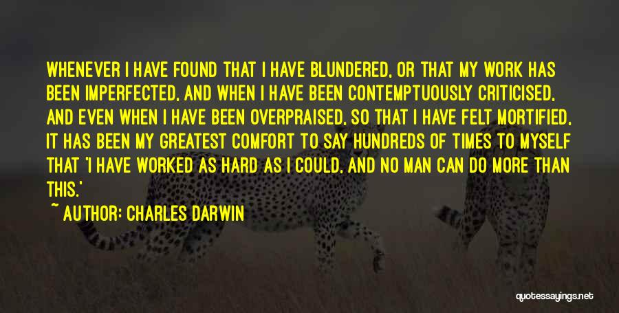 Comfort In Hard Times Quotes By Charles Darwin