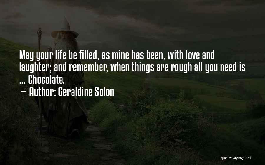 Comfort In Hard Times Quotes By Geraldine Solon