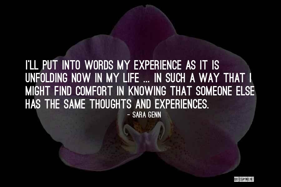 Comfort Thoughts Quotes By Sara Genn Comfort Thoughts Quotes By Sara Genn