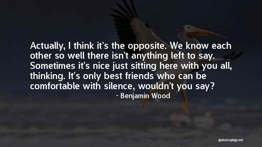 Comfortable Silence Quotes By Benjamin Wood