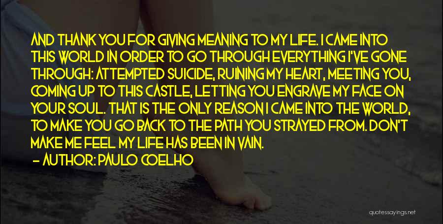 Coming Back Into My Life Quotes By Paulo Coelho
