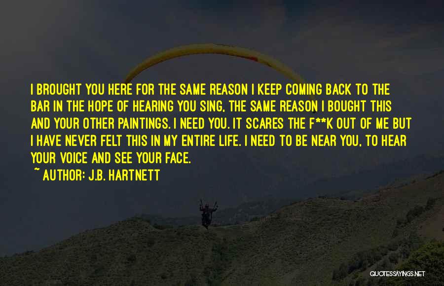 Coming Back Into Your Life Quotes By J.B. Hartnett