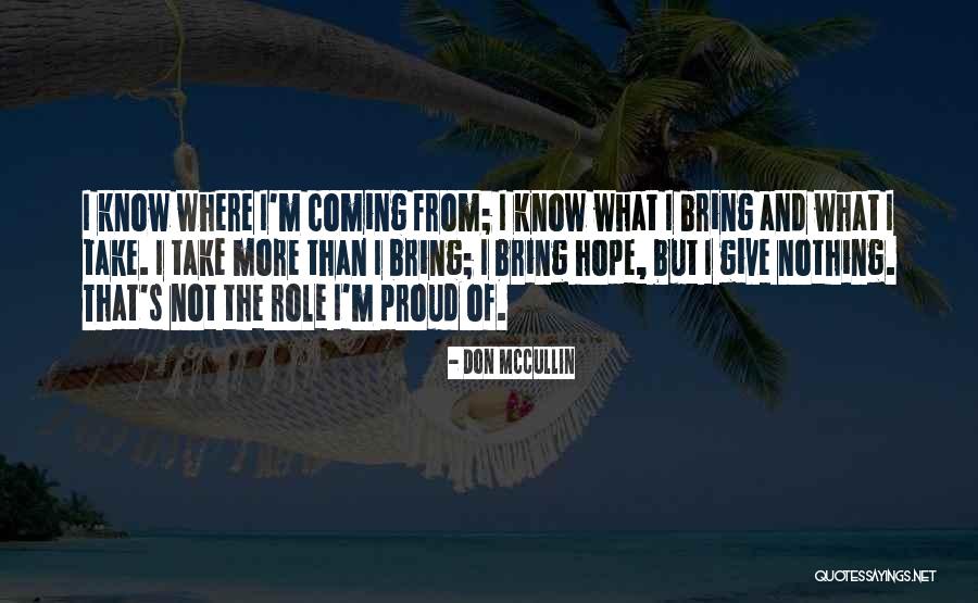 Coming From Nothing Quotes By Don McCullin Coming From Nothing Quotes By Don McCullin