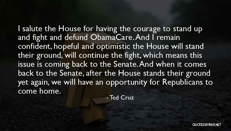 Coming Home Again Quotes By Ted Cruz