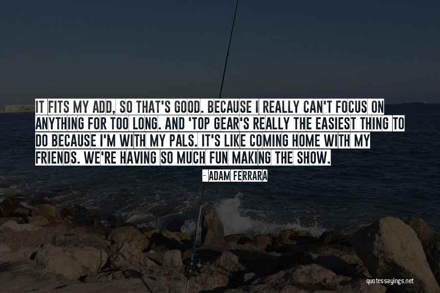 Coming Home To Friends Quotes By Adam Ferrara