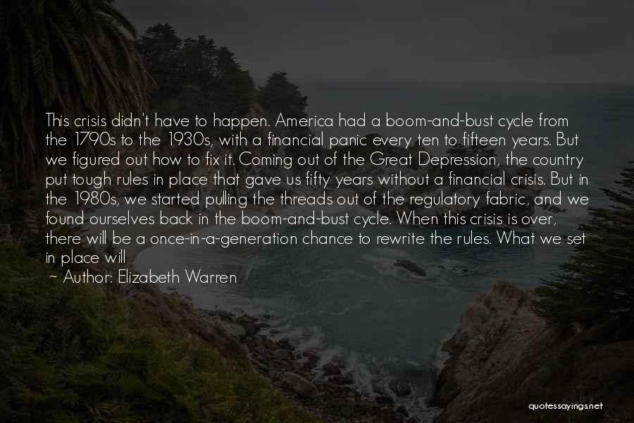 Coming Out Depression Quotes By Elizabeth Warren