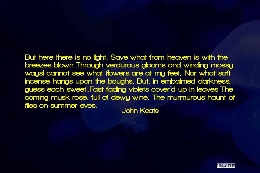 Coming Out Of The Darkness Into The Light Quotes By John Keats