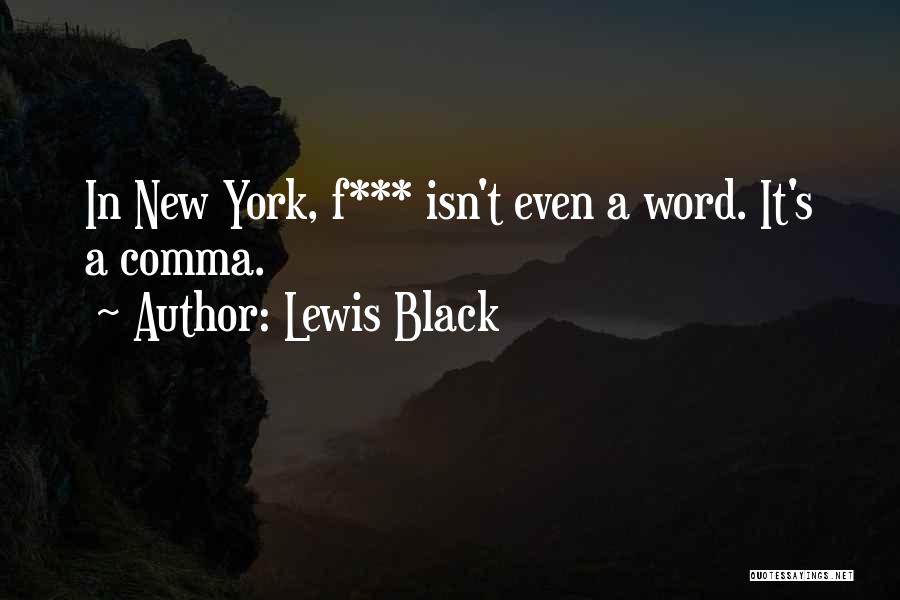 Comma Within Quotes By Lewis Black