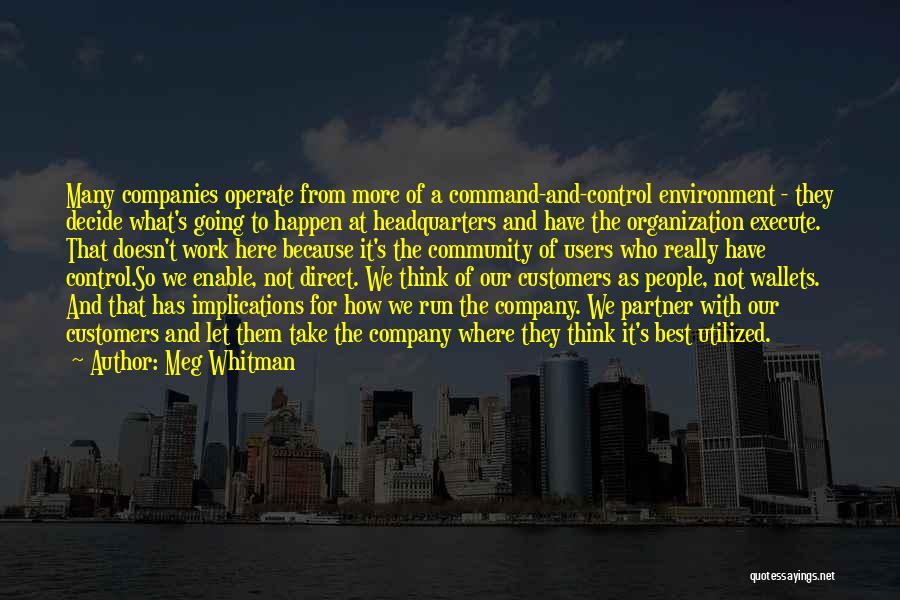 Command And Control Quotes By Meg Whitman