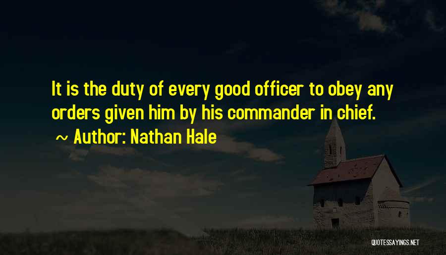 Commander In Chief Quotes By Nathan Hale