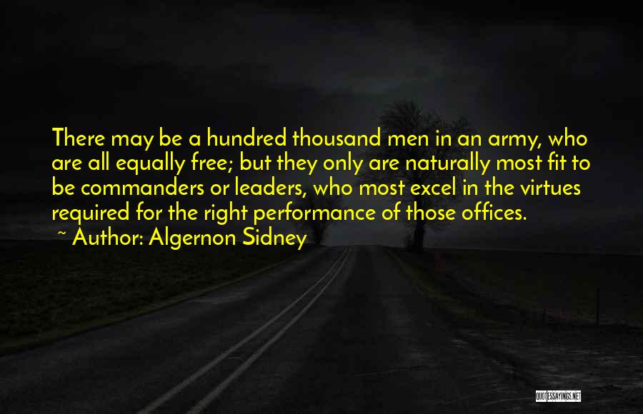 Commanders Quotes By Algernon Sidney